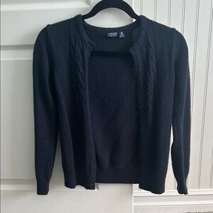 Chaps Girls Navy Blue Button-Front Cardigan